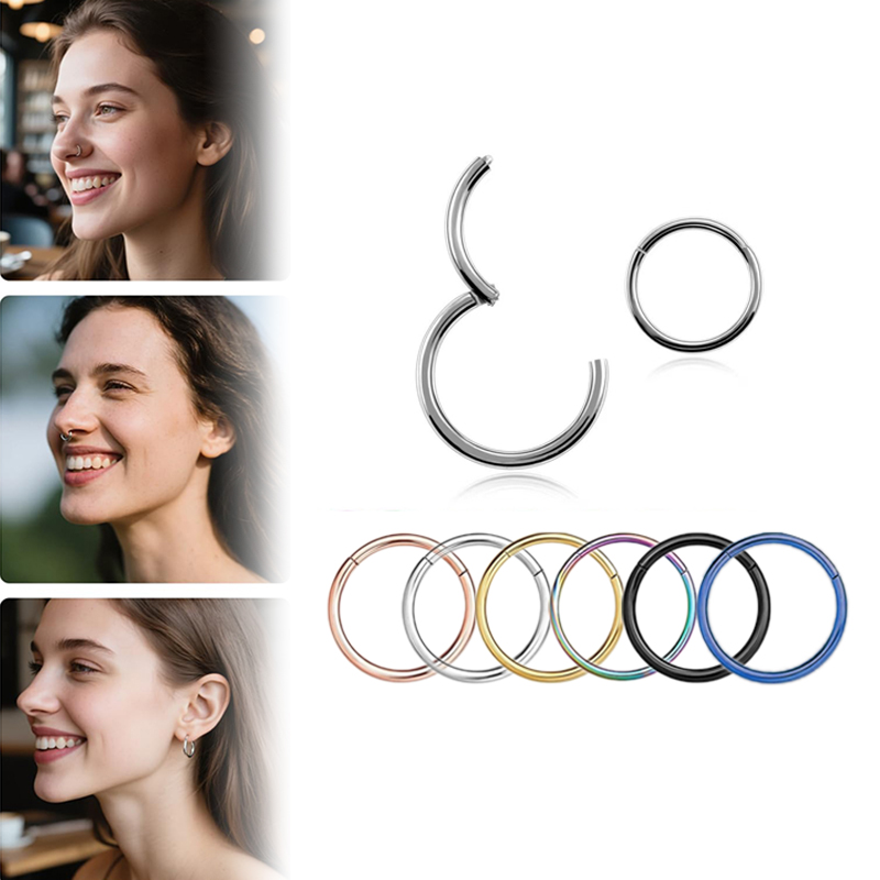Body Jewelry Septum - 16G 316L 수술용 스틸 힌지 클리커