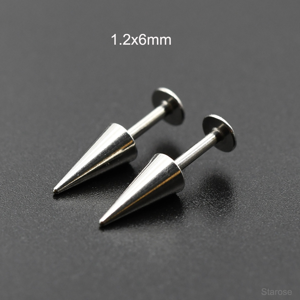 Body Jewelry Vertical Labret - Starose 고딕 콘 스테인리스 스틸 이어