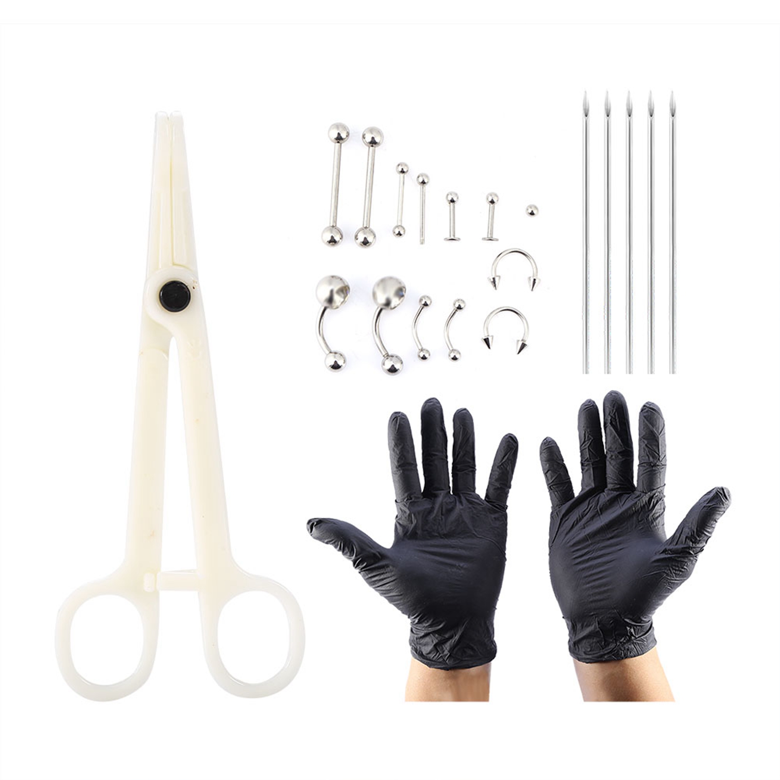 Body Jewelry Kit - 20개/세트 혀 코 배꼽 바디 주얼리