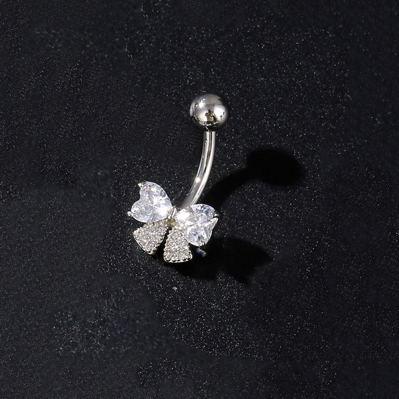 Body Jewelry Rings - 1pc 스테인레스 스틸 나비 꽃 배꼽