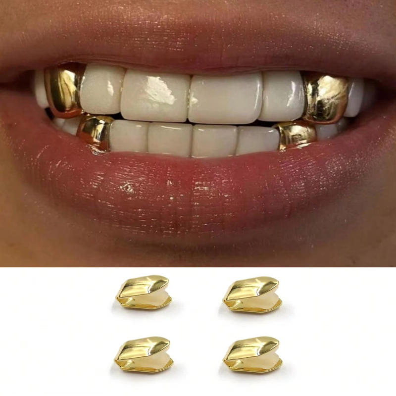 Body Jewelry Kit - 1/2/3/4개 힙합 래퍼 싱글 섀클 톱니