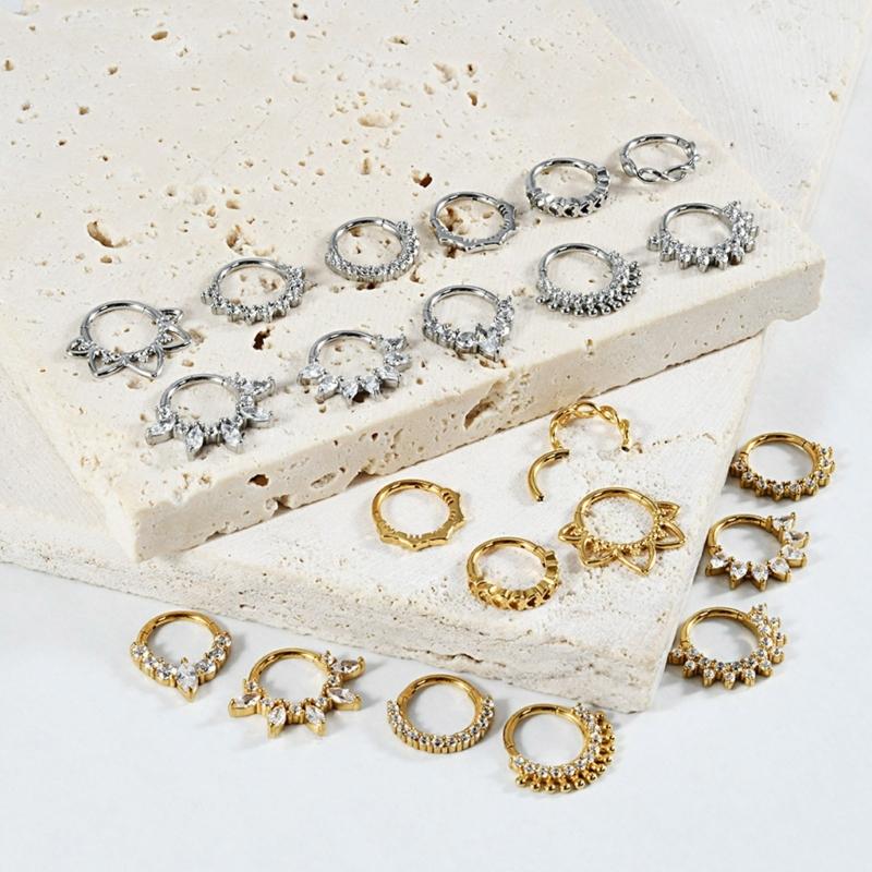 Body Jewelry Septum - 31BB 크리스탈 코 귀 연골 링