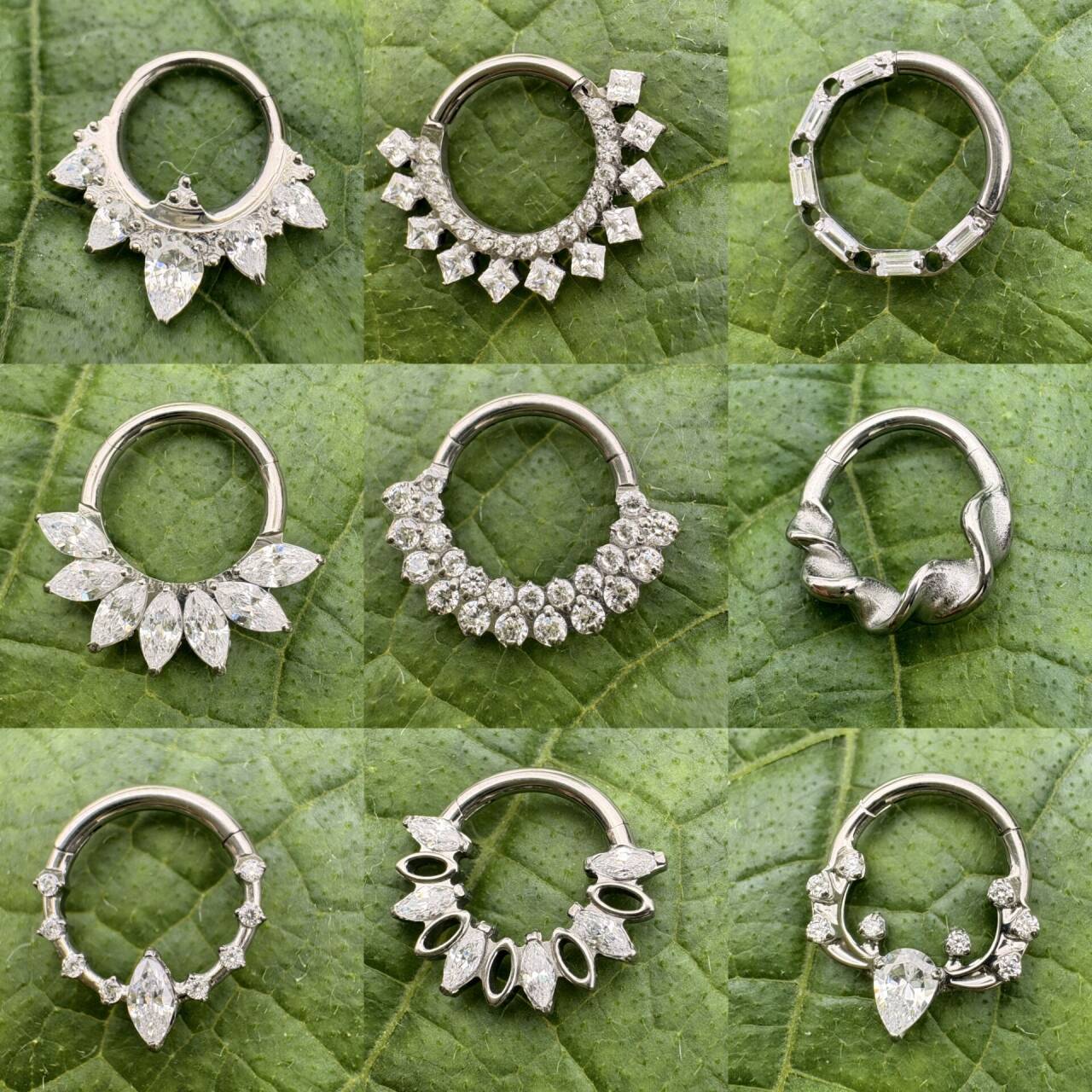 Body Jewelry Septum - 1개 ASTM F136 티타늄 코링, 힌지형