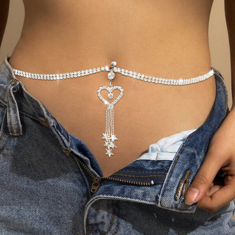 Body Jewelry Rings - GLAMing Boho 하트 매달려 라인 석