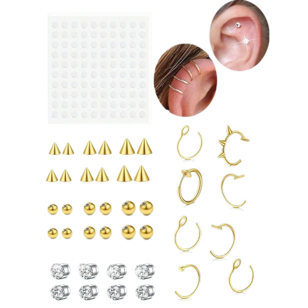Body Jewelry Rings - 여성용 가짜 코링, 가짜 셉텀 피어싱,