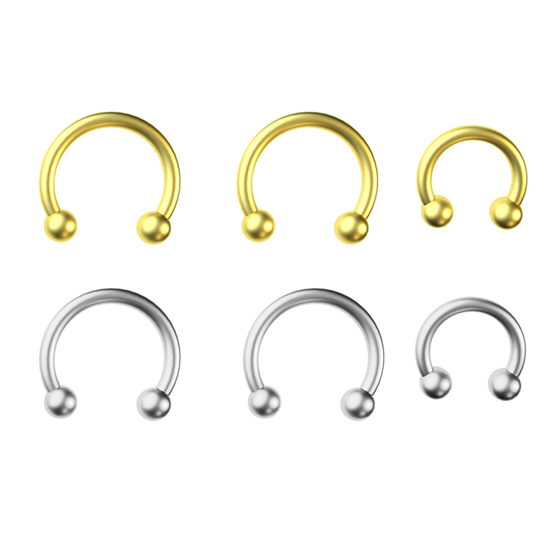 Body Jewelry Septum - 5개/세트 스테인리스 스틸 18G 말굽형 바벨