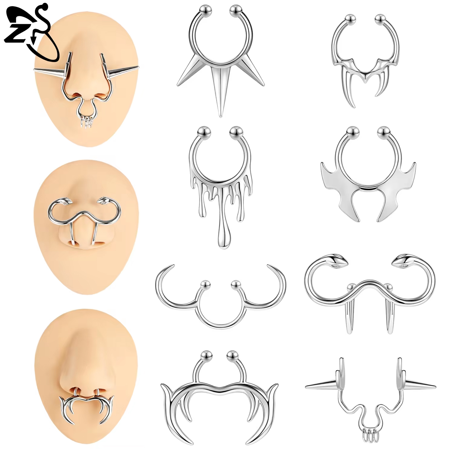 Body Jewelry Septum - ZS 1 조각 펑크 Stlye 가짜