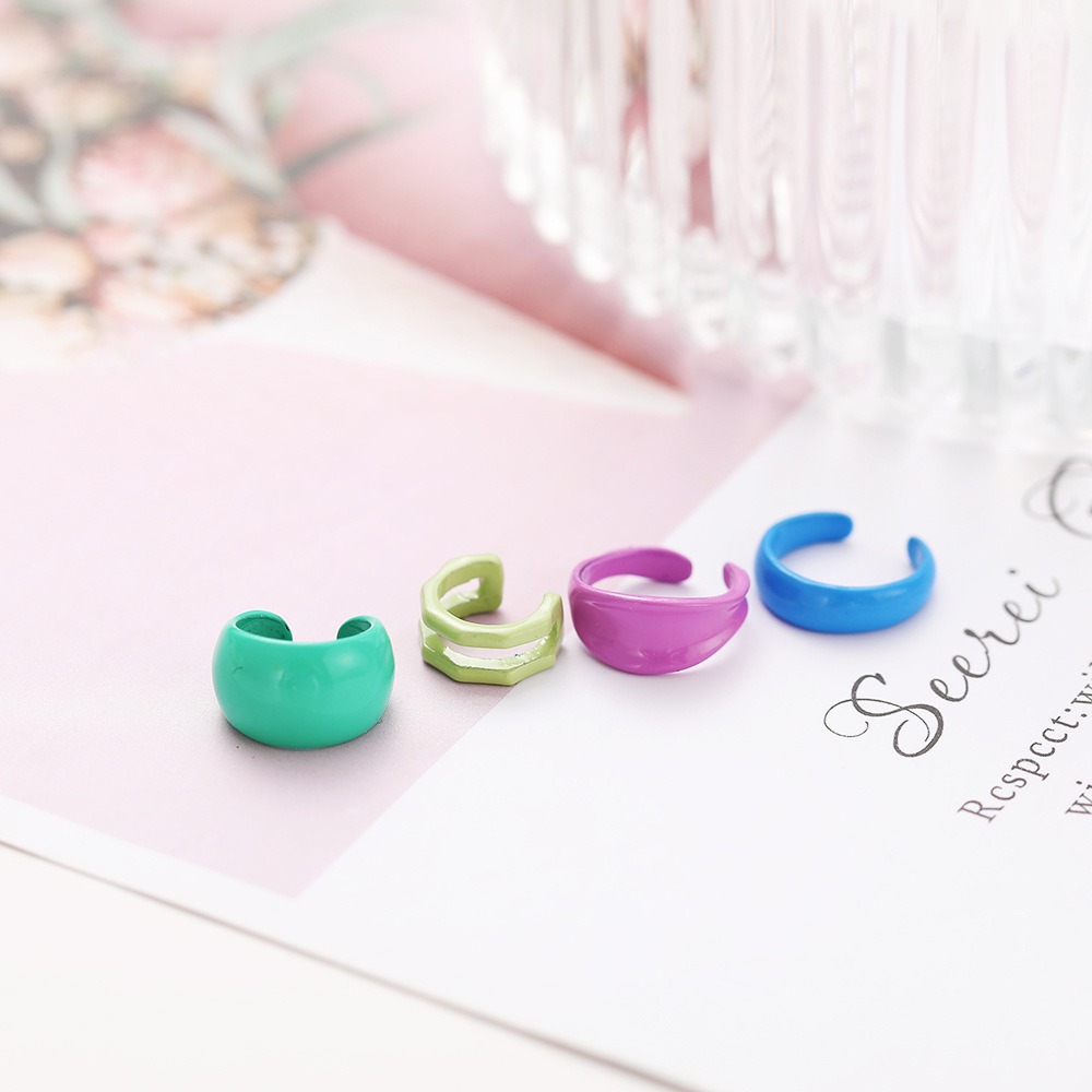 4종 세트 개성있는 심플 접이식 착용 컬러 베이킹 바니 - Body Jewelry Kit 리뷰 및 가격