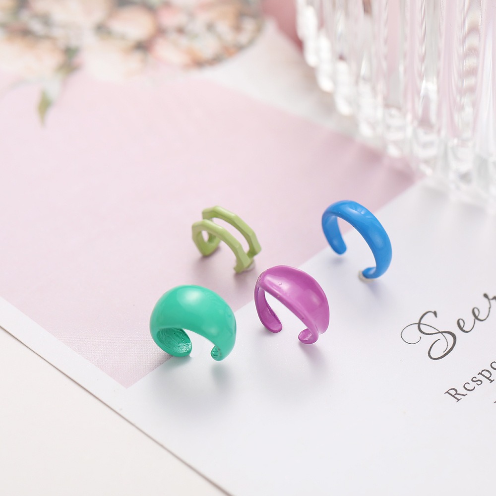 4종 세트 개성있는 심플 접이식 착용 컬러 베이킹 바니 - Body Jewelry Kit 리뷰 및 가격