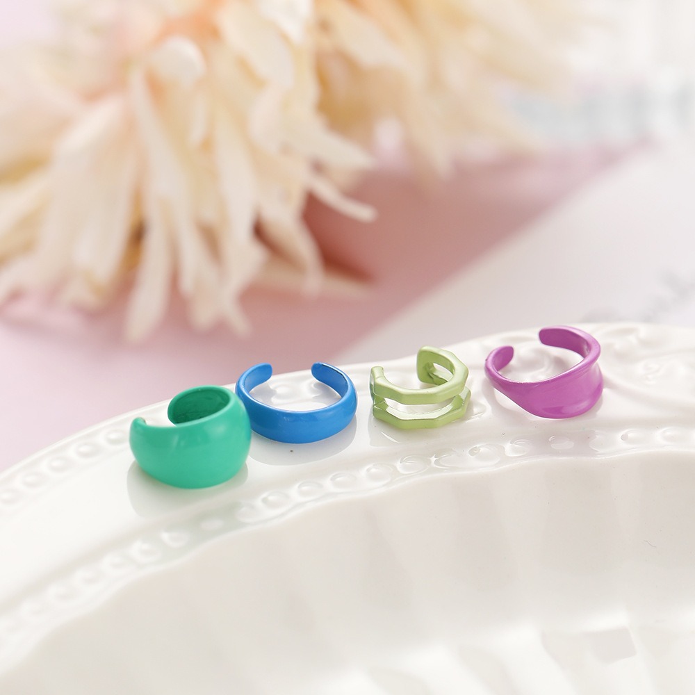 4종 세트 개성있는 심플 접이식 착용 컬러 베이킹 바니 - Body Jewelry Kit 리뷰 및 가격