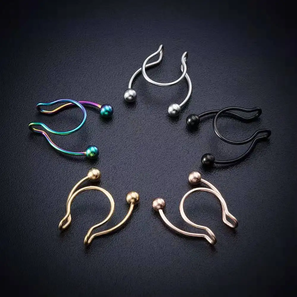 U 모양의 가짜 코 링 엉덩이 후프 Septum Roc - Body Jewelry Septum 리뷰 및 가격