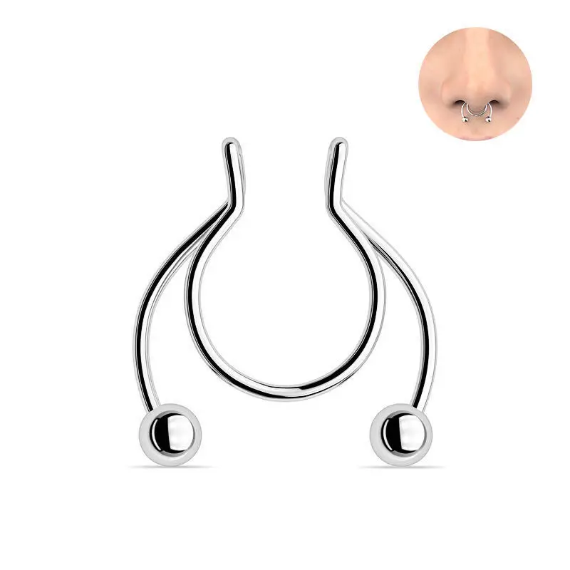 U 모양의 가짜 코 링 엉덩이 후프 Septum Roc - Body Jewelry Septum 리뷰 및 가격