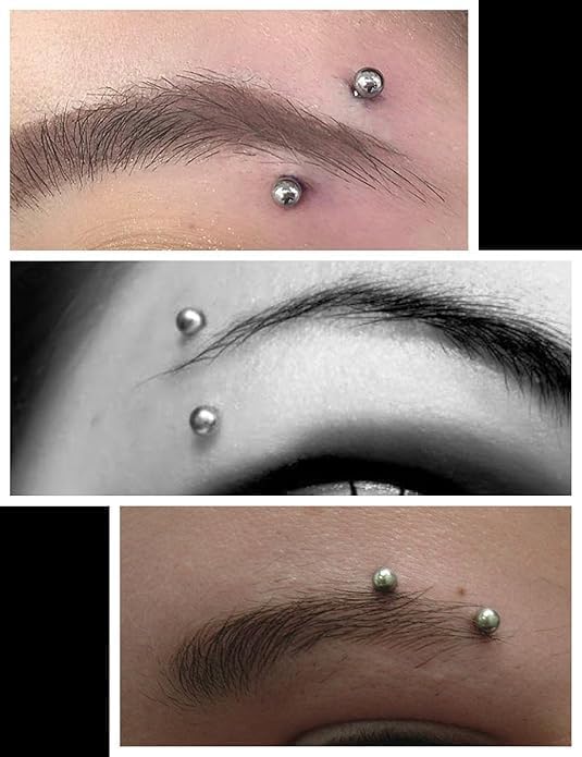 32개/세트 수술용 강철 곡선형 바벨 작은 눈썹 링 버 - Body Jewelry Vertical Labret 리뷰 및 가격