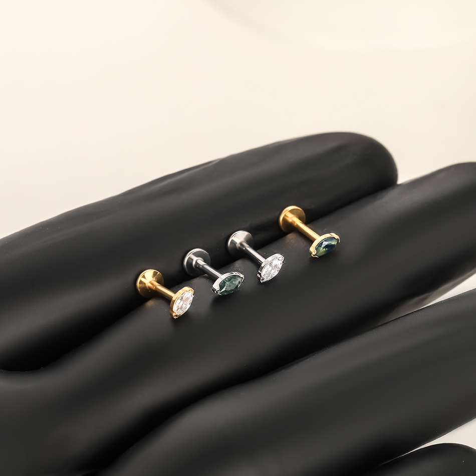 1Pc/5Pcs 티타늄 연골 귀걸이 플랫 백 Tragu - Flat Back Labret Stud 리뷰 및 가격