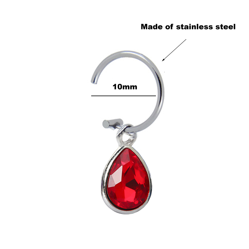 개성 있는 물방울 크리스탈 크로스 펜던트, 스테인리스  - Body Jewelry Septum 리뷰 및 가격