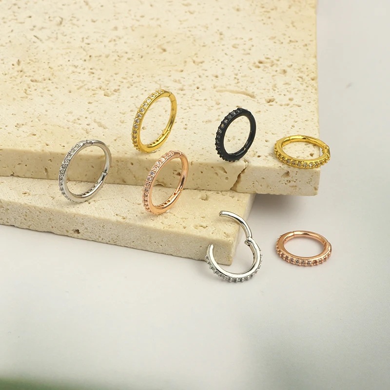 16G 투명 CZ 코링 후프 316L 수술용 스틸 심리 - Body Jewelry Septum 리뷰 및 가격