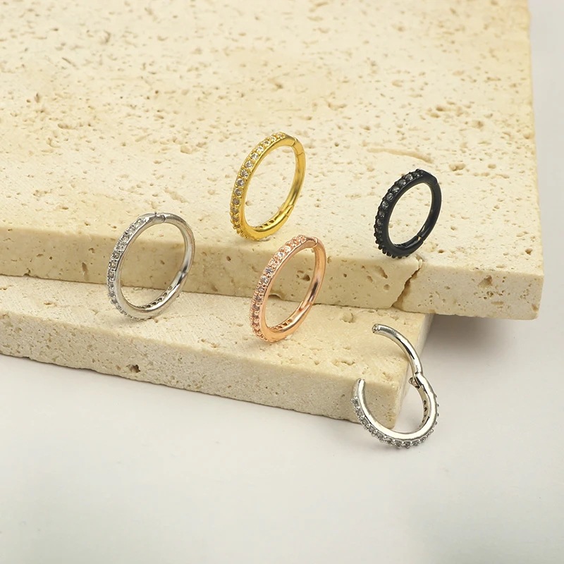 16G 투명 CZ 코링 후프 316L 수술용 스틸 심리 - Body Jewelry Septum 리뷰 및 가격