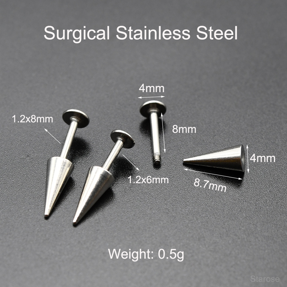 Starose 고딕 콘 스테인리스 스틸 이어 스터드,  - Body Jewelry Vertical Labret 리뷰 및 가격