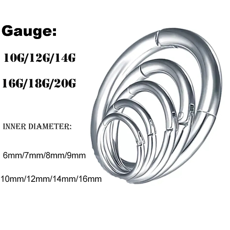 1Pc G23 티타늄 힌지 세그먼트 코 후프 링 코 S - Body Jewelry Septum 리뷰 및 가격