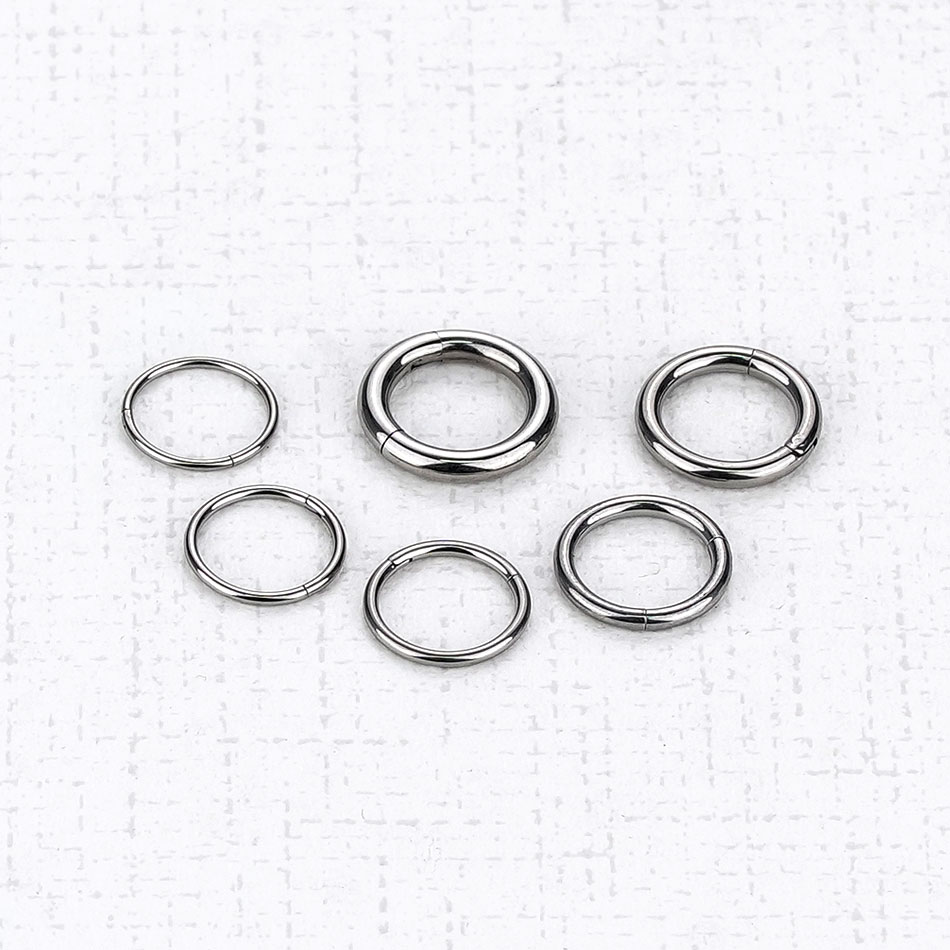 1Pc G23 티타늄 힌지 세그먼트 코 후프 링 코 S - Body Jewelry Septum 리뷰 및 가격