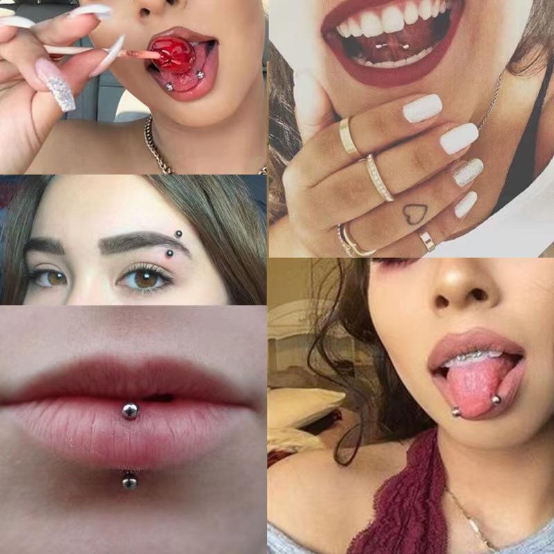 24개 16G 스테인리스 스틸 곡선형 바벨 눈썹 링 버 - Body Jewelry Vertical Labret 리뷰 및 가격