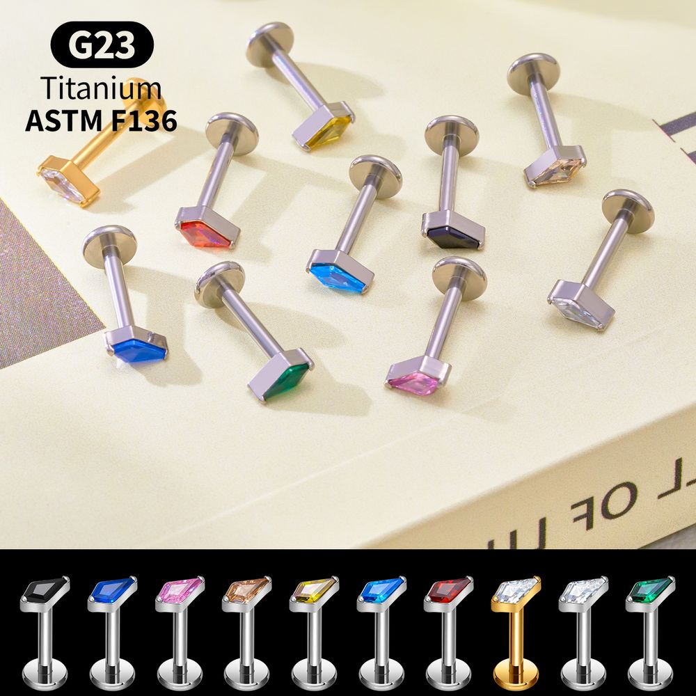 티타늄 카이트 CZ 내부 나사형 라브렛 스터드 세트 헬 - Body Jewelry Vertical Labret 리뷰 및 가격