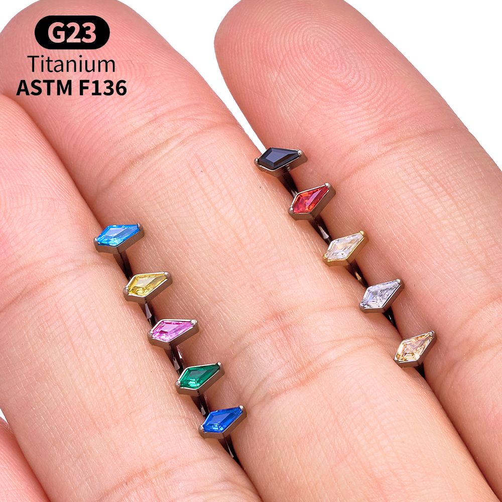 티타늄 카이트 CZ 내부 나사형 라브렛 스터드 세트 헬 - Body Jewelry Vertical Labret 리뷰 및 가격