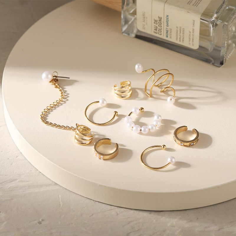 2026 트렌디 이어 스택 세트 볼드 펄 연골 주얼리  - Body Jewelry Kit 리뷰 및 가격