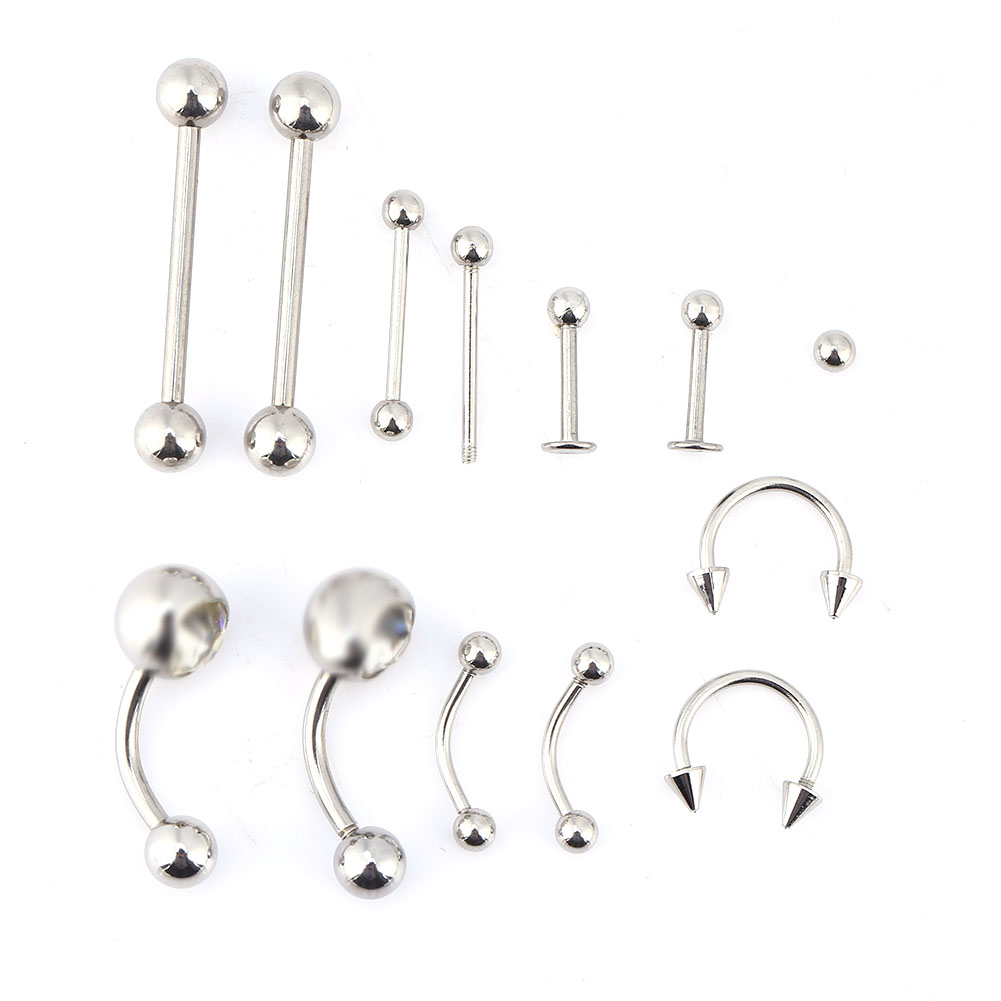 20개/세트 혀 코 배꼽 바디 주얼리 피어싱 링 클램프 - Body Jewelry Kit 리뷰 및 가격