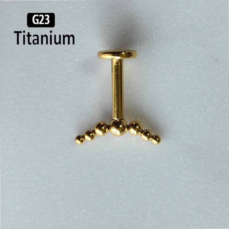 G23 티타늄 피어싱 7pcs 공 클러스터 수직 헬릭스 - Body Jewelry Vertical Labret 리뷰 및 가격