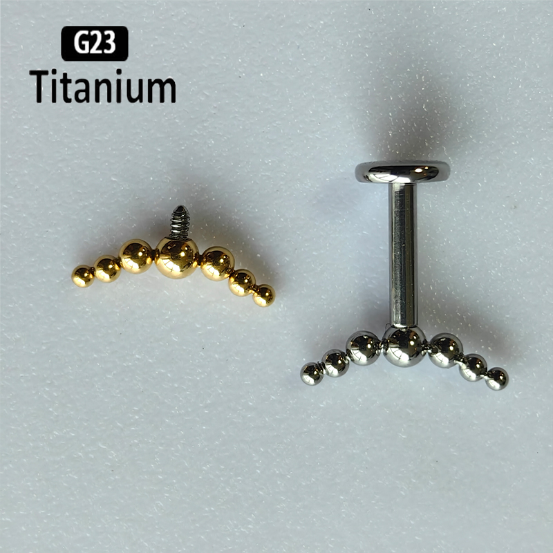G23 티타늄 피어싱 7pcs 공 클러스터 수직 헬릭스 - Body Jewelry Vertical Labret 리뷰 및 가격