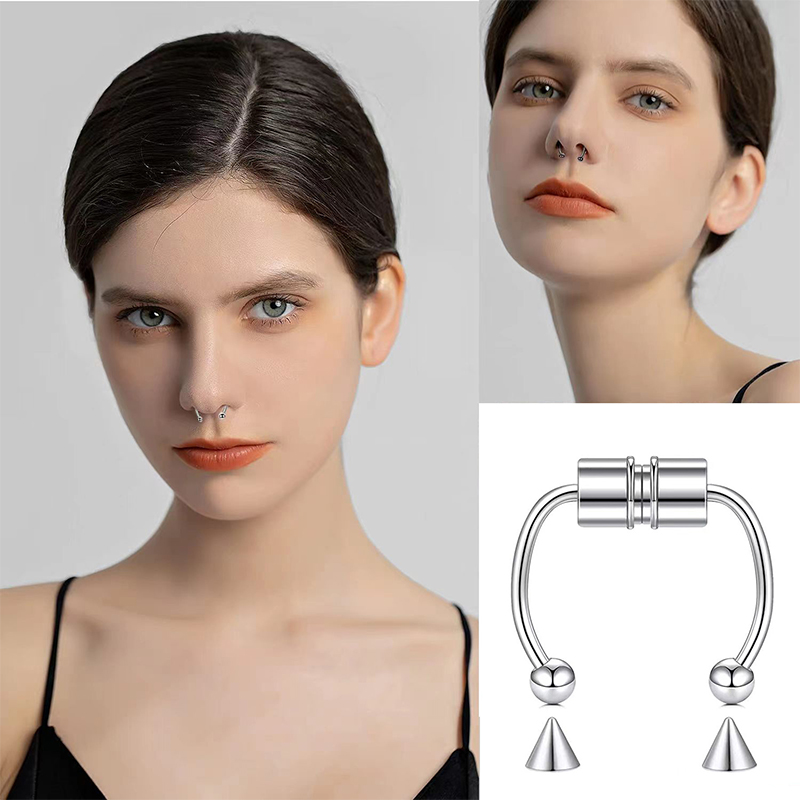 여성용 가짜 피어싱 코걸이 링 셉텀 비피어싱 코 클립  - Body Jewelry Septum 리뷰 및 가격