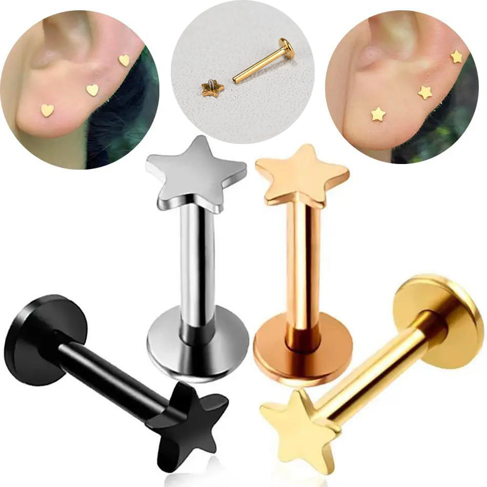 16G 피어싱 티타늄 스틸 내부 스레드 Labret 플 - Flat Back Labret Stud 리뷰 및 가격
