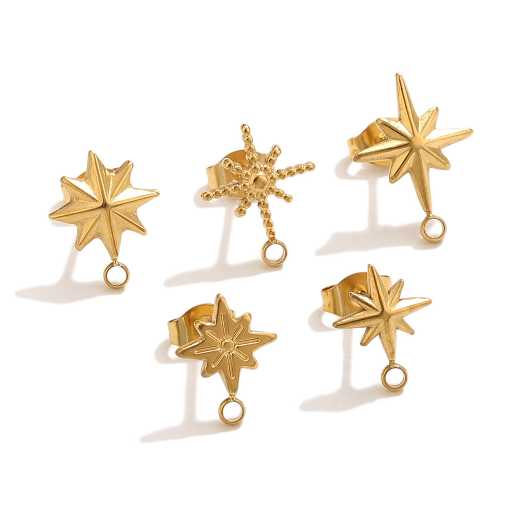 6개 스테인리스 스틸 별 모양 귀걸이 스터드, 귀걸이  - Body Jewelry Kit 리뷰 및 가격