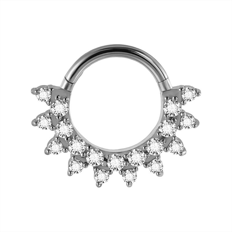 31BB 크리스탈 코 귀 연골 링 세련된 격막 링 스테 - Body Jewelry Septum 리뷰 및 가격
