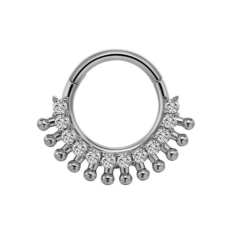 31BB 크리스탈 코 귀 연골 링 세련된 격막 링 스테 - Body Jewelry Septum 리뷰 및 가격
