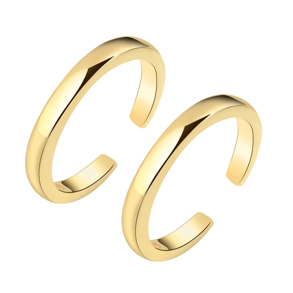 여성용 조절 가능한 오픈 링 2개 세트, 피부에 친화적 - Body Jewelry Rings 리뷰 및 가격