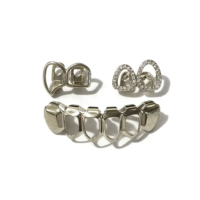 힙합 더블 할로우 송곳니 세트, 남녀 모두에게 적합하며 - Body Jewelry Men 리뷰 및 가격