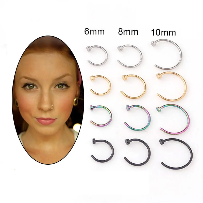 5개/세트 20G 코링 후프, 6mm/8mm/10mm  - Body Jewelry Septum 리뷰 및 가격