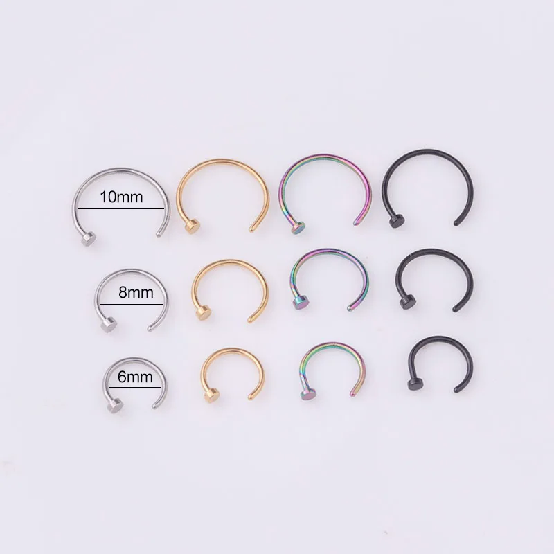 5개/세트 20G 코링 후프, 6mm/8mm/10mm  - Body Jewelry Septum 리뷰 및 가격
