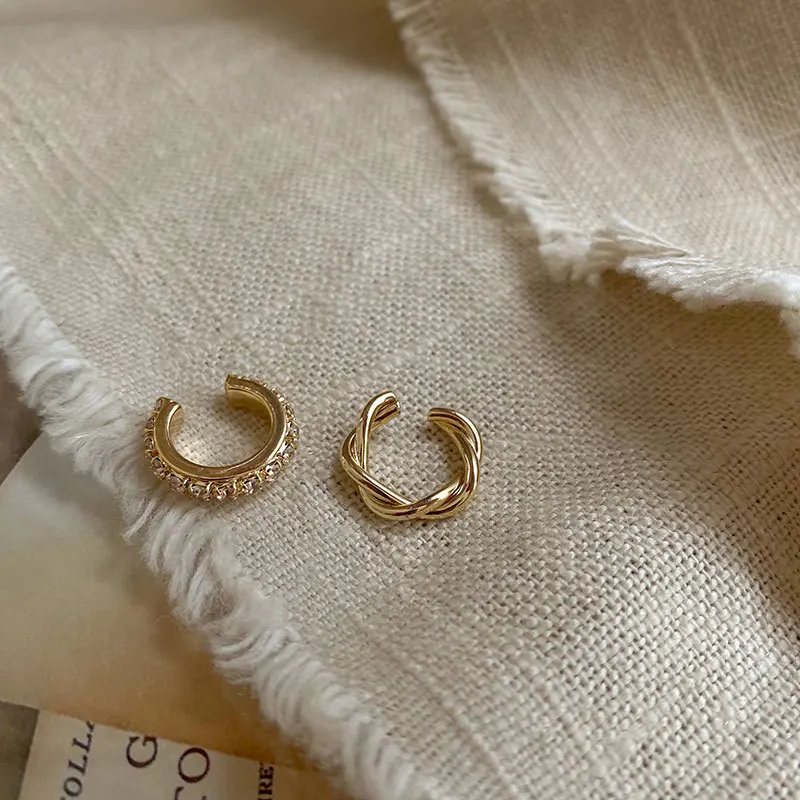 여성용 3종 체인 귀걸이 세트, 패션 라인스톤 클립 귀 - Body Jewelry Kit 리뷰 및 가격