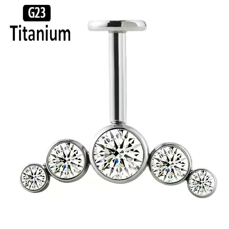 G23 티타늄 귀 피어싱 내부 나사형 수직 하향 막대  - Body Jewelry Vertical Labret 리뷰 및 가격
