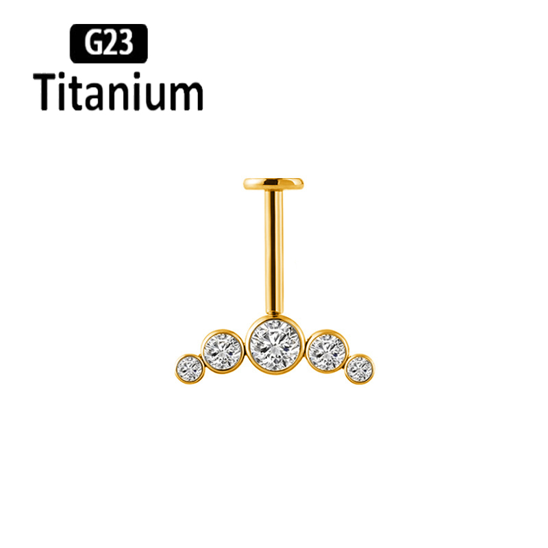 G23 티타늄 귀 피어싱 내부 나사형 수직 하향 막대  - Body Jewelry Vertical Labret 리뷰 및 가격