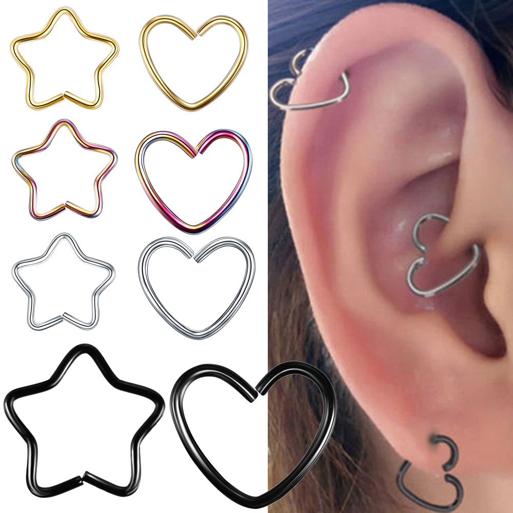 바디 쥬얼리 외과 강철 Daith 심장 반지 연골 Tr - Body Jewelry Septum 리뷰 및 가격