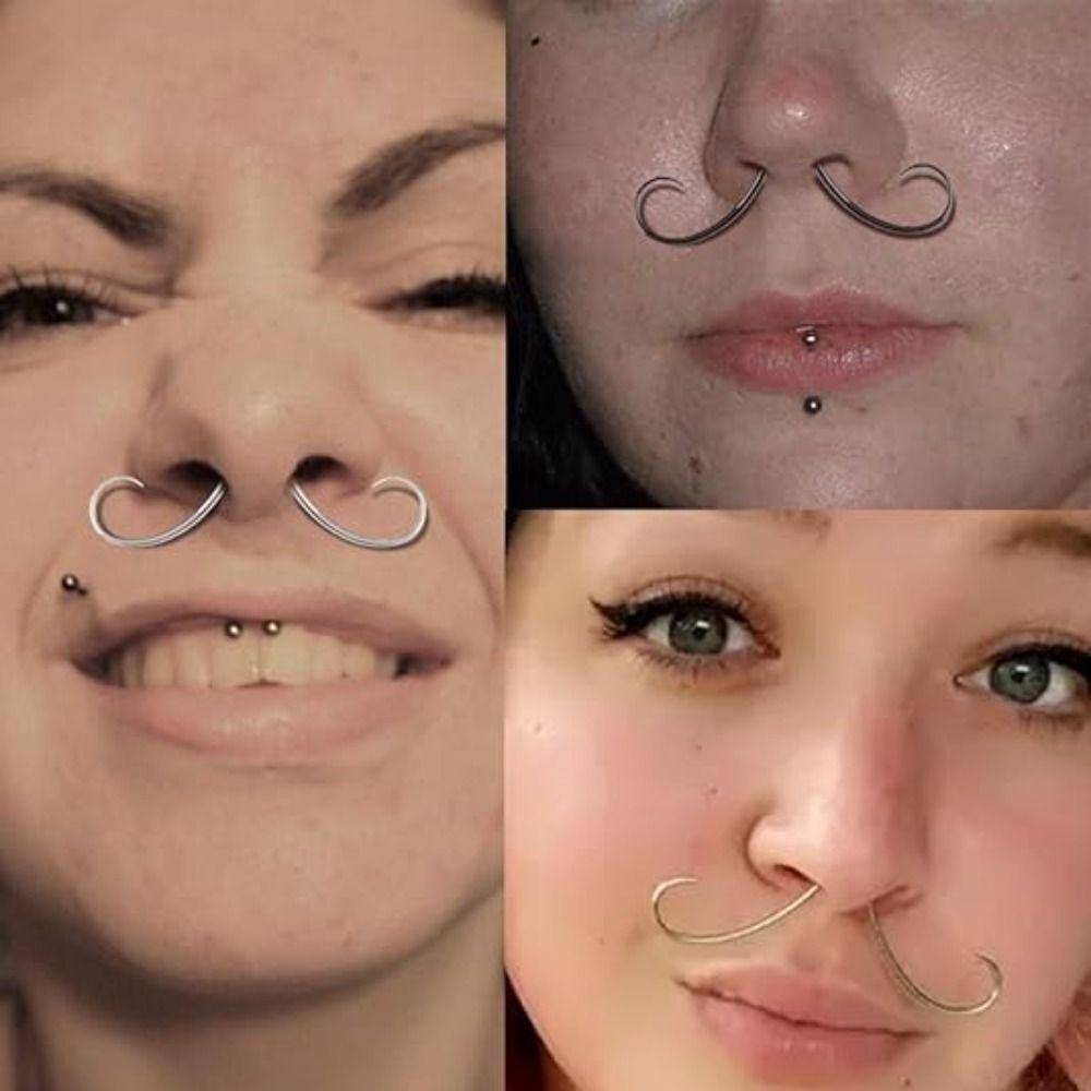 피어싱 쥬얼리 콧수염 셉텀 링 바디 쥬얼리 골드 컬러  - Body Jewelry Septum 리뷰 및 가격