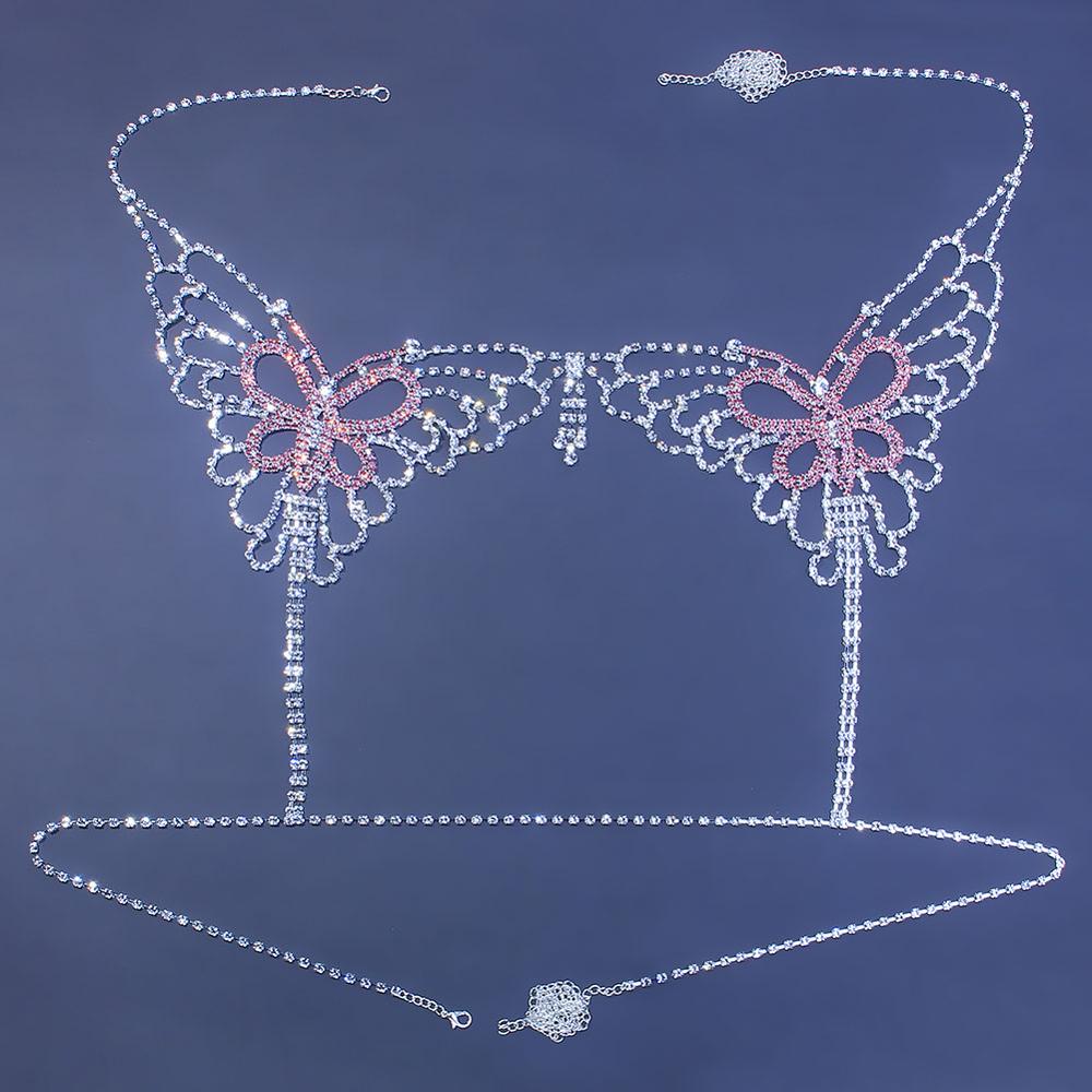 섹시한 나비 라인석 체인 바디 란제리 세트, 여성을 위 - Body Jewelry Kit 리뷰 및 가격