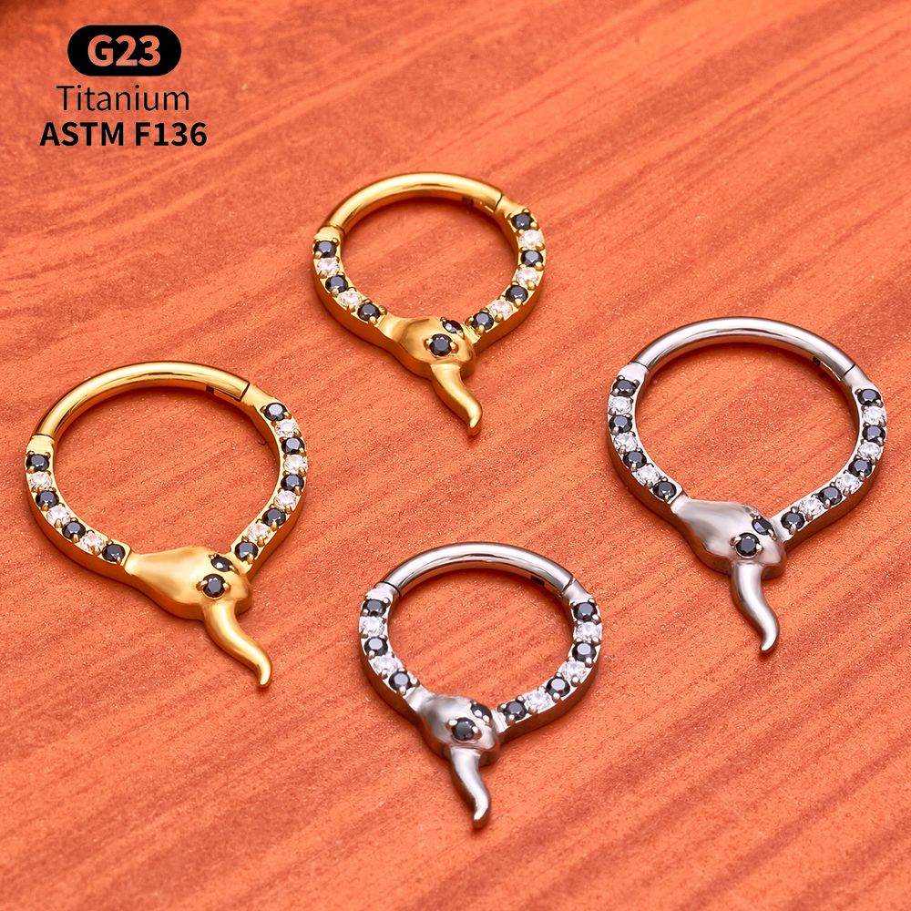 G23 티타늄 클리커 후프 세트, 셉텀 링, 스네이크, - Body Jewelry Vertical Labret 리뷰 및 가격