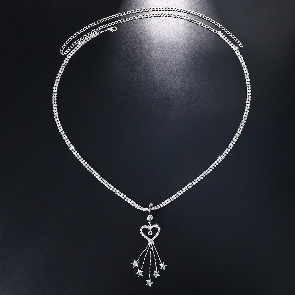 GLAMing Boho 하트 매달려 라인 석 피어싱 배 - Body Jewelry Rings 리뷰 및 가격
