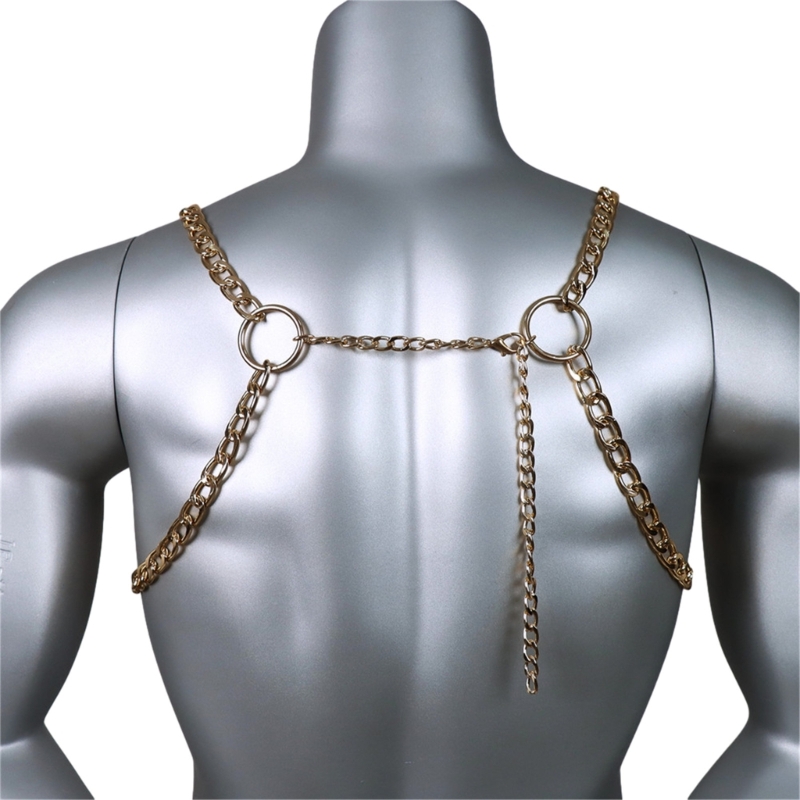 남자의 섹시한 금속 바디 가슴 체인 쥬얼리 펑크 스타일 - Body Jewelry Men 리뷰 및 가격