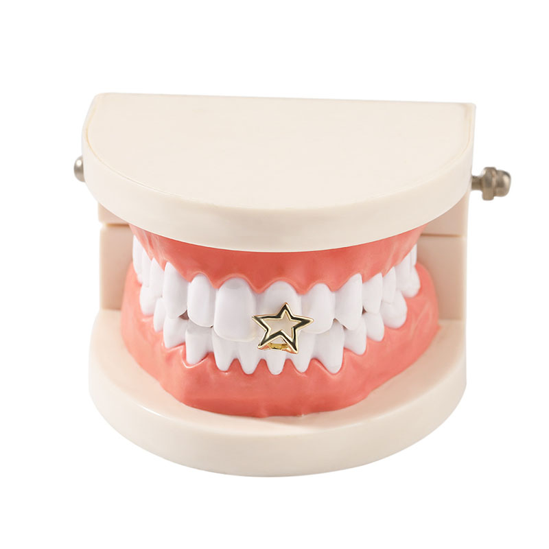 할로윈 불규칙한 중공 오각형 스타 치아 Grillz 힙 - Body Jewelry Men 리뷰 및 가격